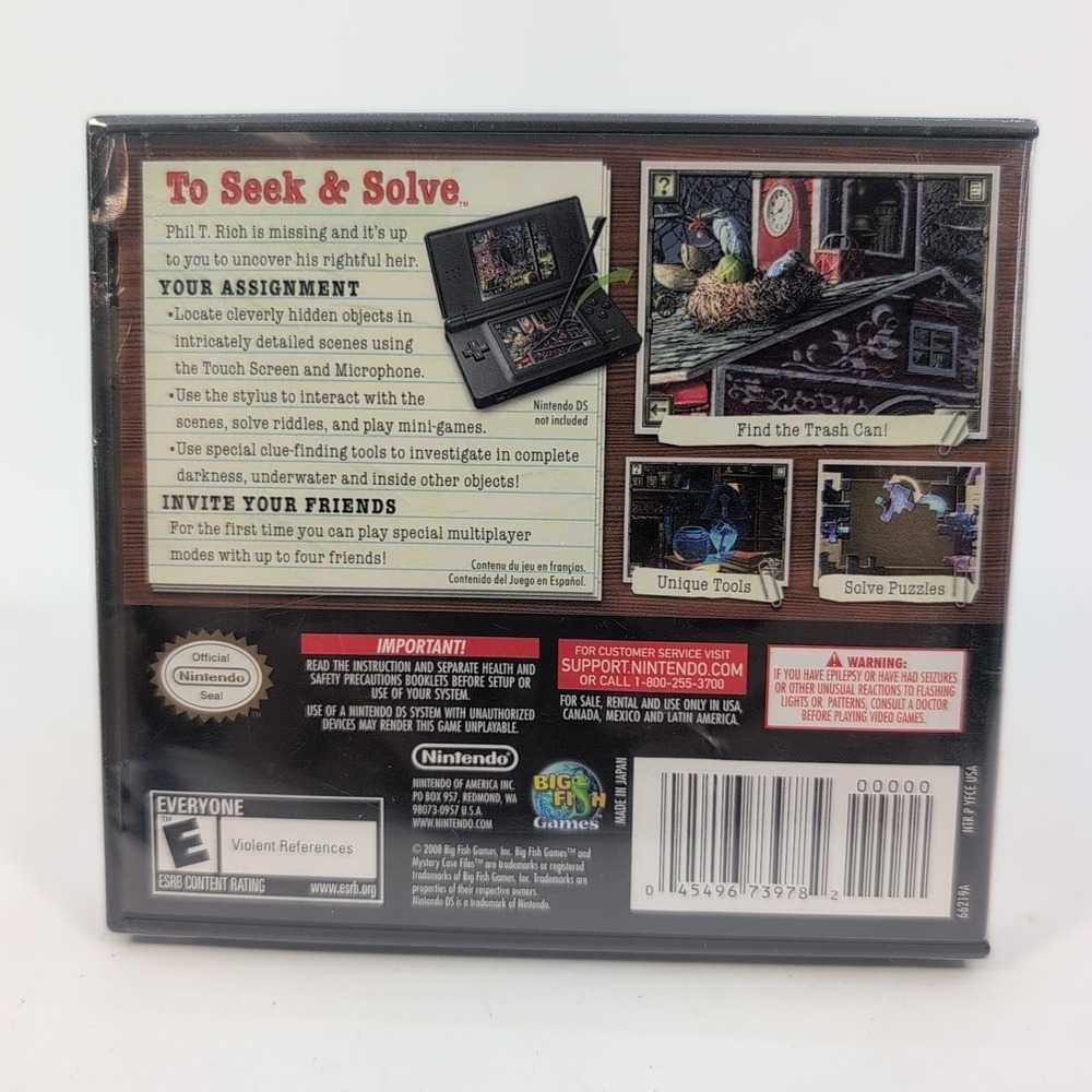 Nintendo‎ DS Mystery Case Files: MillionHeir Million Heir - New Factory Sealed - Picture 2 of 6